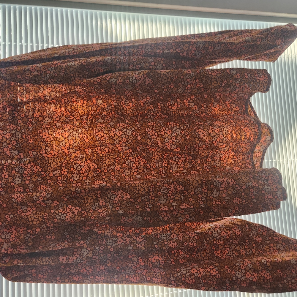 Universal Thread Pink and Brown Floral Top